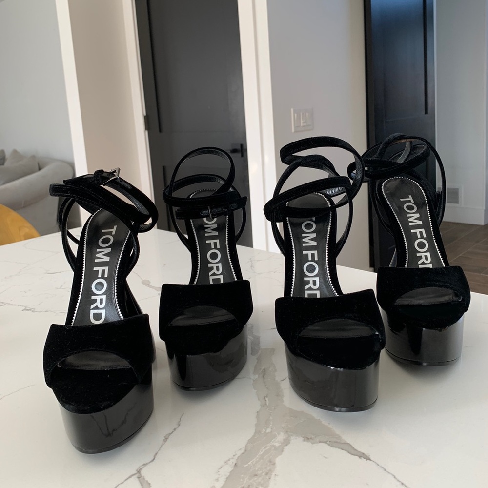 Tom Ford Velvet Disco Platform Sandal - Picture 5 of 16